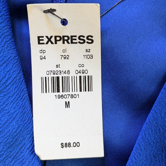 Satin Surplice Split Leg Jumpsuit in Celestial Blue - Picture 3 of 5